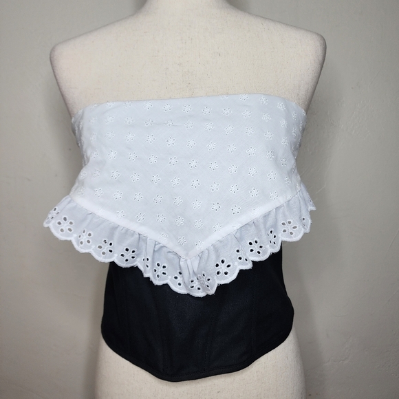 Sandy Liang‎ Black Pinto Corset Top Size 8 - Picture 11 of 14